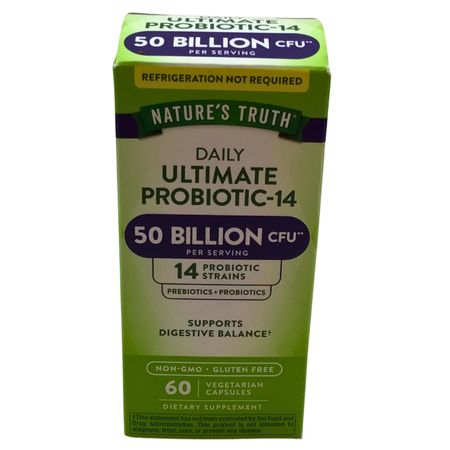 Nature’s Truth Probiotic-14 50 Billion CFU 60ct New 03/2026