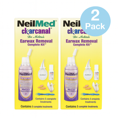 NeilMed ClearCanal Earwax Removal Complete Kit 2 Pack New 9/2026