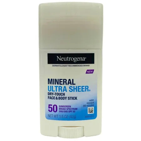 Neutrogena Mineral Ultra Sheer SPF 50 Face & Body Stick 1.5 oz 1 Pack New 1