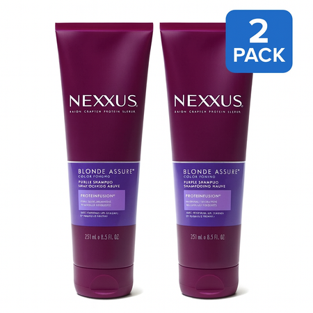 Nexxus Blonde Assure Purple Shampoo 8.5oz 2 Pack New