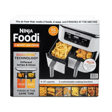 Ninja Foodi 6-in-1 8 Quart 2-Basket Air Fryer with DualZone Technology NEW