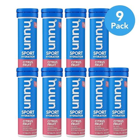 Nuun Sport Hydration Citrus Fruit 10 Tablets 9 Pack New