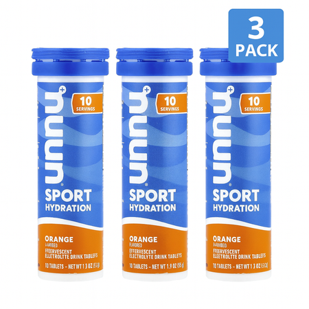 Nuun Sport Hydration Orange Electrolyte Drink Tablets – 10 Ct 3 Pack Exp 1/26