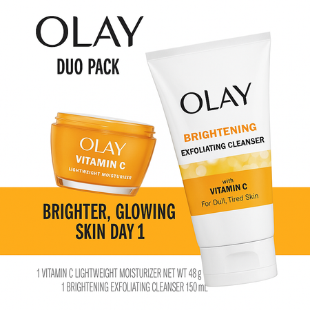 Olay Duo Pack Vitamin C Moisturizer 1.7oz + Cleanser 5oz (1 Pack) New