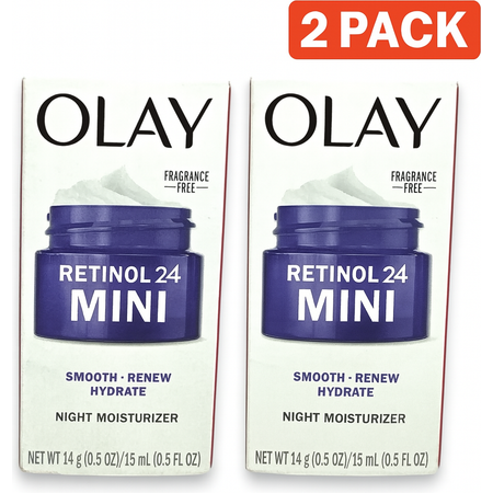 Olay Retinol 24 Mini Night Moisturizer 0.5 oz - 2 Pack - New 1