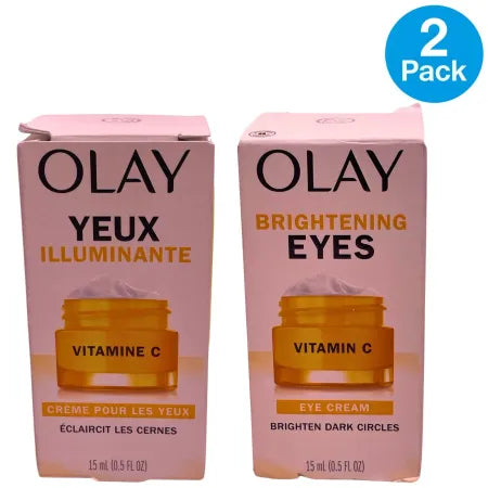 Olay Vitamin C Brightening Eye Cream 0.5oz 2 Pack Dark Circles Treatment
