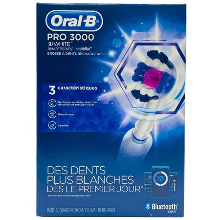 Oral-B Pro 3000 3D White Rechargeable Toothbrush (1 Pack) New