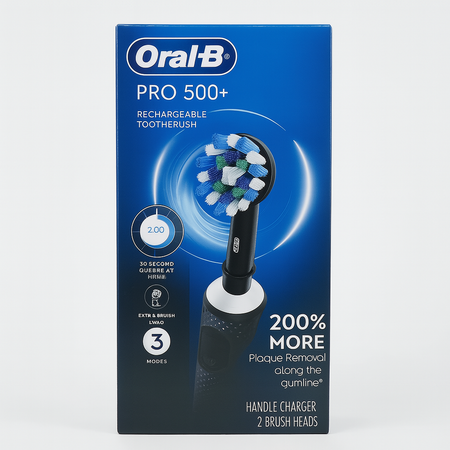 Oral-B Pro 500+ Rechargeable Toothbrush 1 Pack New