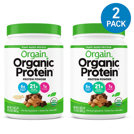 Orgain Organic Plant-Based Protein Powder Vanilla 2.03 lb 2 Pack Exp 01/2026 New