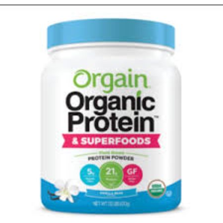Orgain Organic Protein + Superfoods Powder - Vanilla Bean, 21g Protein, 1.12lb, Vegan, Plant-Based