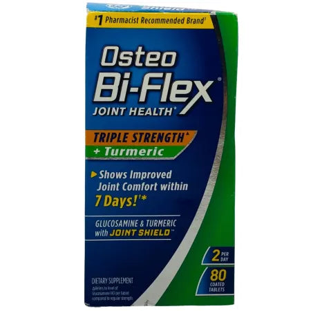 Osteo Bi-Flex Triple Strength + Turmeric 80 Tabs – 1 Pack – New