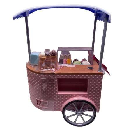 Our Generation Ice Cream Cart Playset with colorful ice cream accessories and dolls