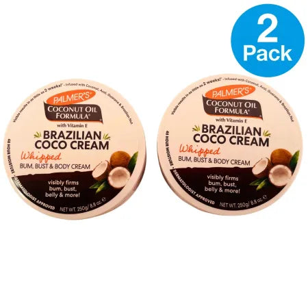 Palmer’s Brazilian Coco Cream 8.8oz 2 Pack Bum Bust Body Firming New