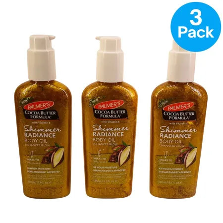Palmer’s Cocoa Butter Shimmer Radiance Body Oil 5.1 oz 3 Pack New