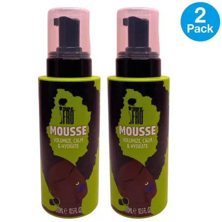 Pardon My Fro Mousse Volumize Calm Hydrate 10.5oz Hair Foam 2 Pack bottles with volumizing and hydrating formula