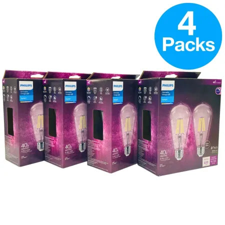 Philips ST19 Dimmable Vintage LED Daylight 40W Replacement – 4 Packs – New