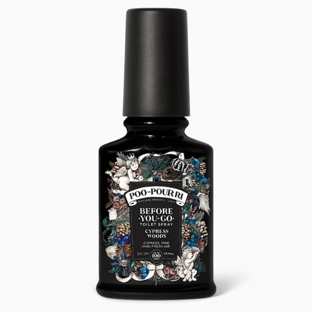 Poo-Pourri Cypress Woods 2 fl oz toilet spray bottle for bathroom odor elimination