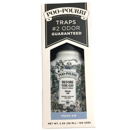 Poo-Pourri Fresh Air 2 fl oz toilet spray bottle on white background