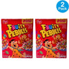 Post Fruity Pebbles Cereal 38oz Twin Pack with vibrant colored cereal pieces