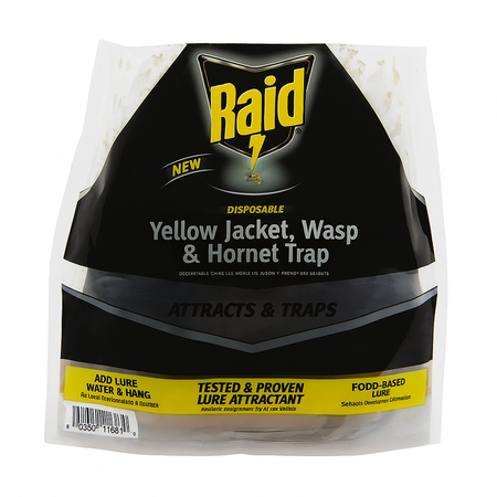 Raid Disposable Yellow Jacket Wasp & Hornet Trap Attracts & Traps - New