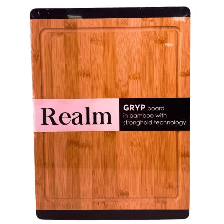 Realm Bamboo Cutting Board 15x11 Juice Groove Kitchen 1 Unit New