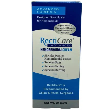 RectiCare Advanced Hemorrhoidal Cream 30g (1 Tube)