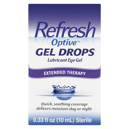 Refresh Optive Gel Drops 0.33 fl oz 1 Pack New