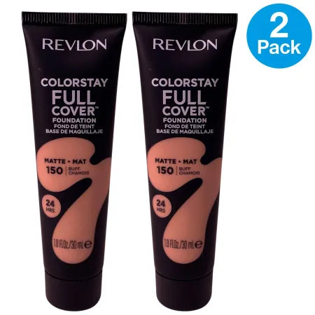Revlon ColorStay Full Cover Foundation 150 Buff Chamois 1.0oz 2 Pack New