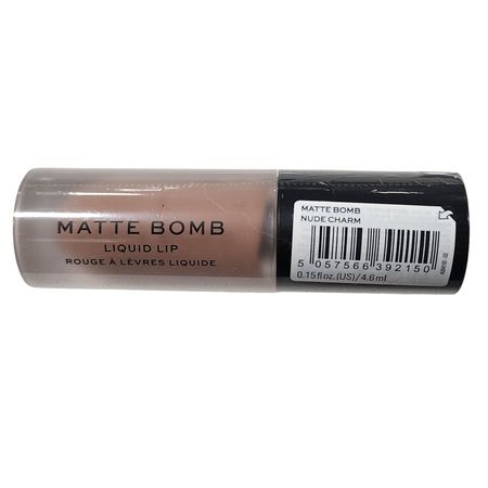 Revolution Matte Bomb Liquid Lip Nude Charm 0.15oz New