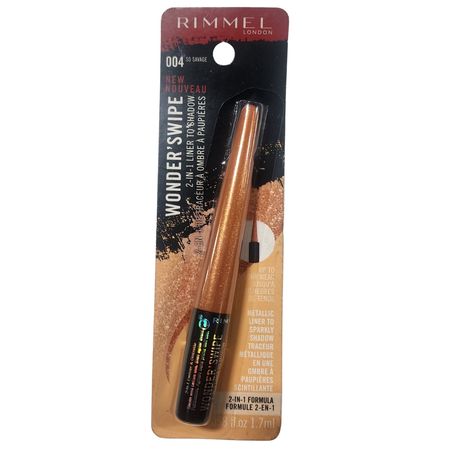 Rimmel Wonder’Swipe 2-in-1 Liner to Shadow 004 So Savage 1.7ml - 1 Pack - New