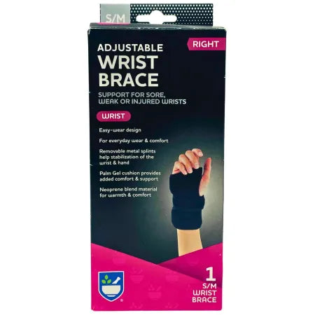 Rite Aid Adjustable Wrist Brace Right Hand S/M – Support & Comfort – New 1