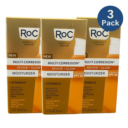 RoC Multi Correxion Revive + Glow Moisturizer SPF 30 with Vitamin C 3 Pack