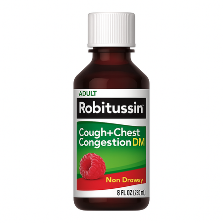 Robitussin Cough + Chest Congestion DM 8oz 1 Pack Exp 02/2027 New