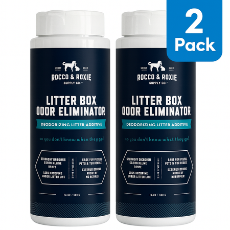 Rocco & Roxie Litter Box Odor Eliminator 12oz 2 Pack New