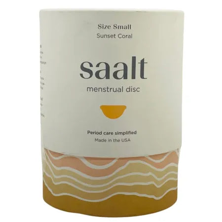Saalt Menstrual Disc Small Sunset Coral - Reusable medical silicone menstrual disc for period protection