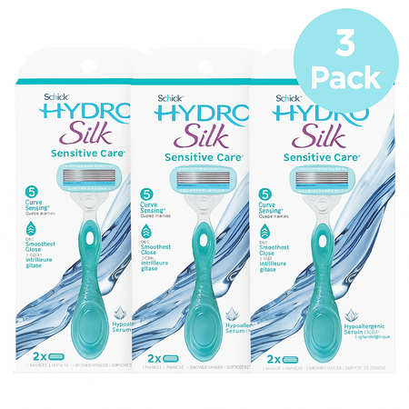 Schick Hydro Silk Sensitive Care Razor 2ct 3 Pack - New