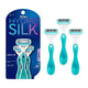 Schick Hydro Silk Sensitive Skin Womens Disposable Razors, 3 Ct, 5-Blade Disposable Razors For Women