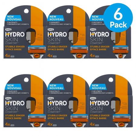 Schick Hydro Skin Comfort Stubble Eraser 4-blade razors 6-pack