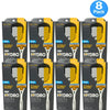 Schick Hydro Skin Comfort Stubble Eraser Razor 8-pack with ergonomic handle and hydrating gel strips