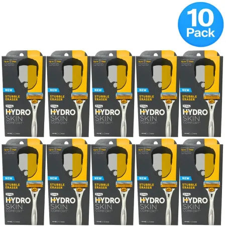Schick Hydro Skin Comfort Stubble Eraser Razors – 10 Pack Bundle
