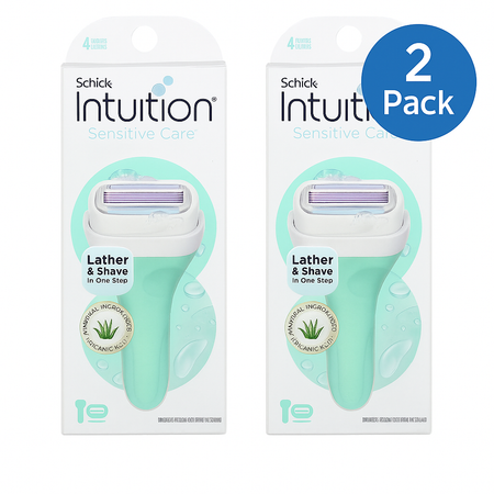 Schick Intuition Sensitive Care Razor with Aloe 1 Pack 2 Count New