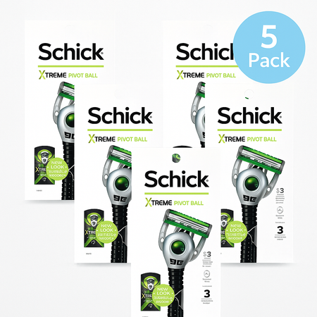 Schick Xtreme 3 Pivot Ball Disposable Razors 3 Count 5 Pack bundle