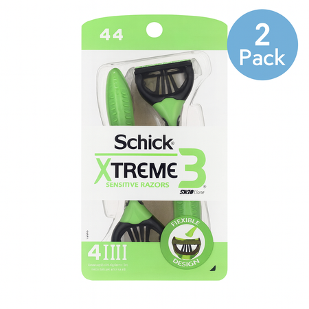 Schick Xtreme 3 Sensitive Razors 4 Ct 2 Pack New
