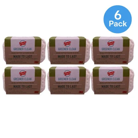 Scotch Brite Greener Clean Scrub Sponge 2ct 6 Pack New