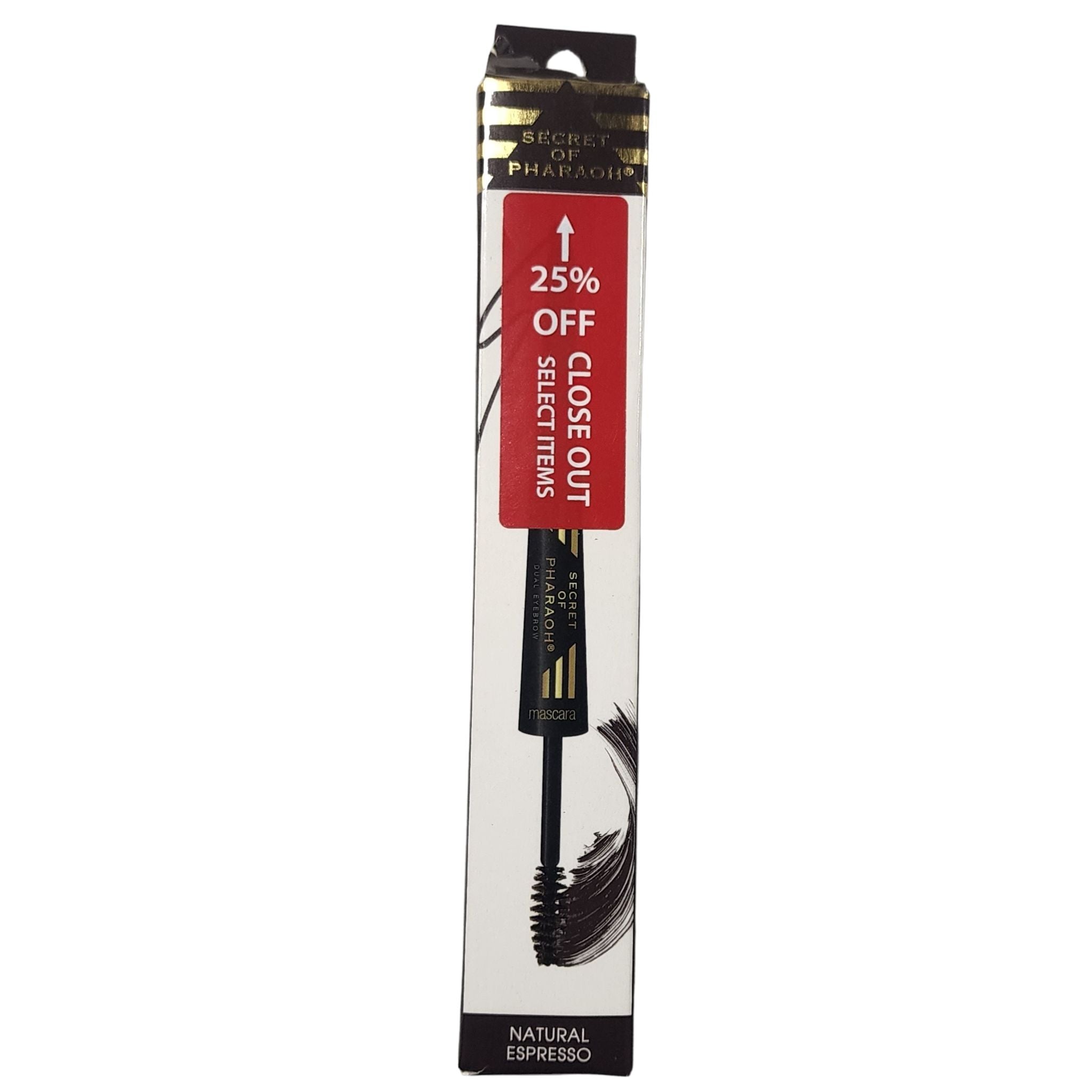 Secret of Pharaoh Dual Eyebrow Mascara Natural Espresso 0.18oz New