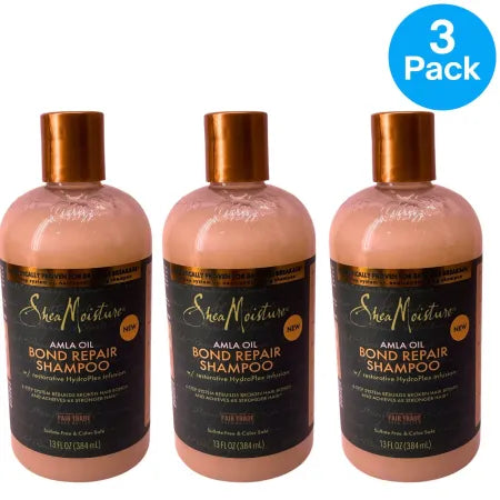 SheaMoisture Amla Oil Bond Repair Shampoo 13oz Sulfate Free 3 Pack