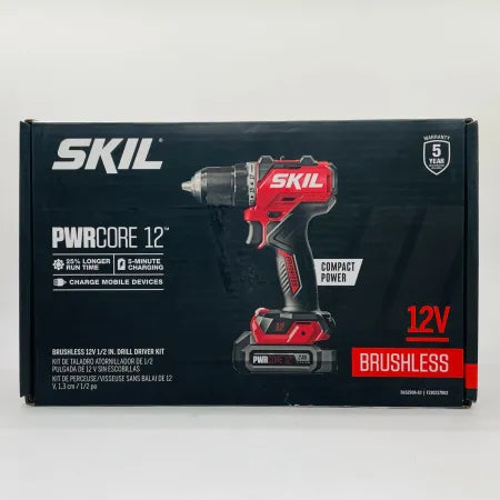 Skil PWRCORE 12 Brushless 12v 1/2” Drill Driver Kit DL6290A-10 New In Box 1