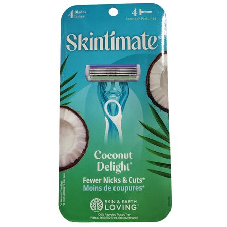 Skintimate Coconut Delight Razor 4 Blades - 1 Pack - New