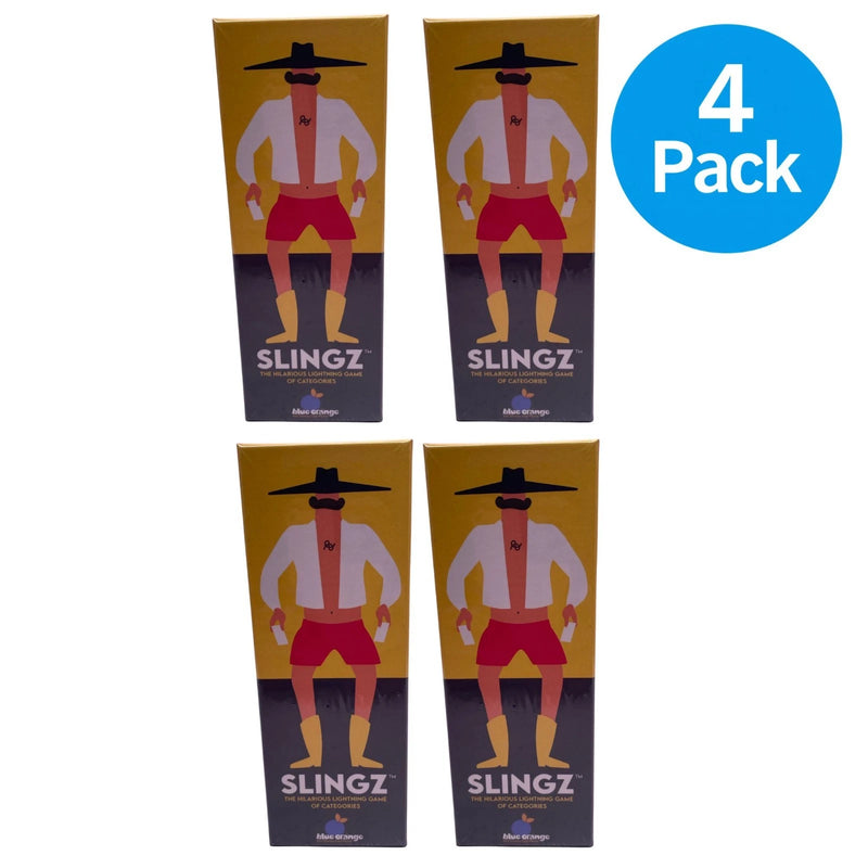 Slingz Card Game Blue Orange 280 Cards 4 Pack New