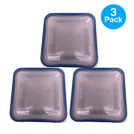 Snapware Airtight Leakproof Food Storage Container 1.30L 3 Pack - Clear plastic containers with snap-lock lids